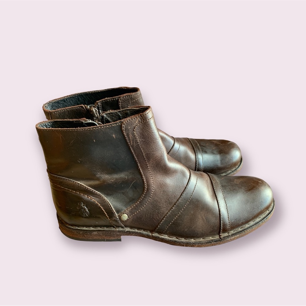Fly London Brown Zip Up boots Sz. 12